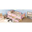 Lit plateforme simple avec tiroirs de rangement, structure de lit en bois massif avec garde-corps-726662752-726662686