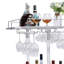 Kibwe Metal & Acrylic Bar Cart with Glass Shelves and Stemware Rack-1078622499