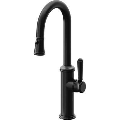 Davoli Pull-Down Prep/Bar Faucet with Button Sprayer
