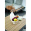 Vase en bois texturé blanc fait à la main avec motif de feuilles, vase décoratif rustique moderne de 13,78 po pour les fleurs, pièce maîtresse pour le salon, la table de salle à manger, le bureau et la chambre à coucher
