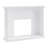 Brandy Tiled Marble Fireplace Mantel w/ Criss-Cross Electric Firebox