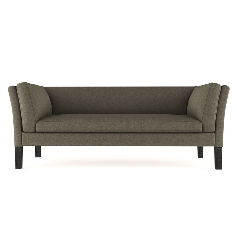 Canapé Charlton, Velours moelleux graphite, Ébène, H 31 po x l 72 po x P 33 po