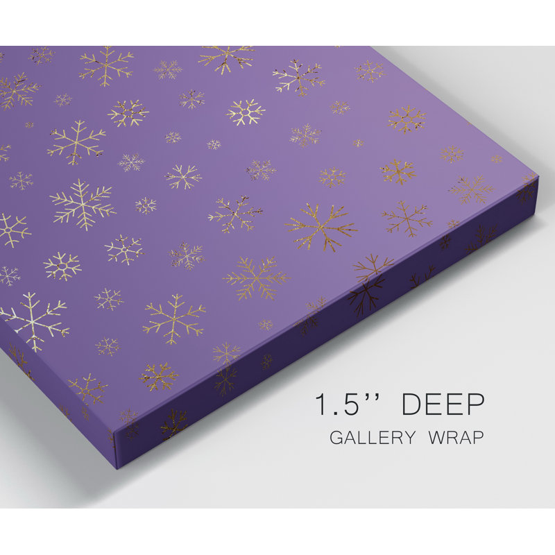 Flocons de neige violets-reproduction d’art sur toile tendue, H 10 po x l 10 po x P 1,5 po