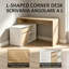 L-Shaped MDF Computer Desk