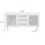 Buffet Mid-Century moderne en bois massif Burlywood