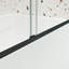 56 - 60 "x 70" Porte de douche à dérivation avec design coulissant. Noir mat, verre trempé de 1/4 po. Rail supérieur, poignée en acier inoxydable. Glissement en douceur, fuite. Nano facile à nettoyer, film éclatant. 36 000 tests. Installation-118139171