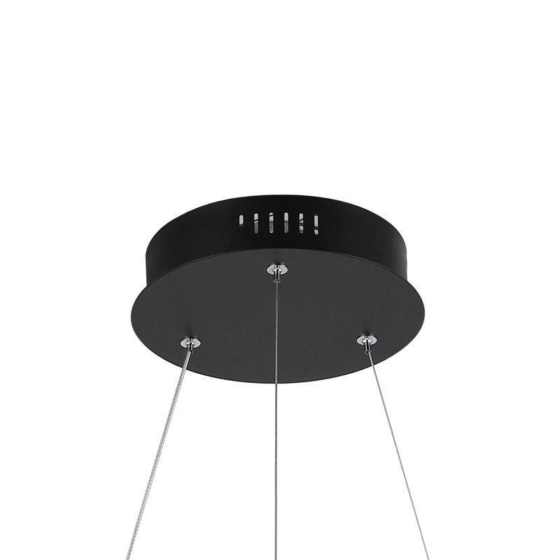 Luminaire suspendu géométrique à DEL Monthamre, Noir