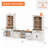 Laziza Farmhouse Entertainment Center With Bookshelf For Tvs Up To 75",Mid Century Modern TV Stand With 73"H Tall 5-Tier Bookcase With Open Storage And Barn Doors For Living Room,Bedroom,-114239056-123627537