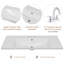 Meuble-lavabo 36 po avec lavabo, une armoire et trois tiroirs, panneau de bois massif et panneau de fibres à densité moyenne, blanc-54686752