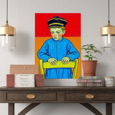 Toile, art mural Van Gogh, l'écolier-1, affiche rétro, décoration intérieure