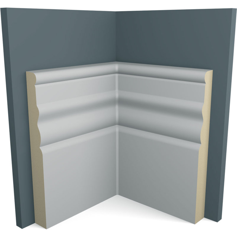 Plinthe intérieure 5 po H 7/8 po x P 4 po