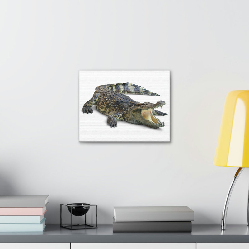 «Crocodile Hunting Crocodile on Hunt», reproduction d'art mural, H 12 po x l 16 po