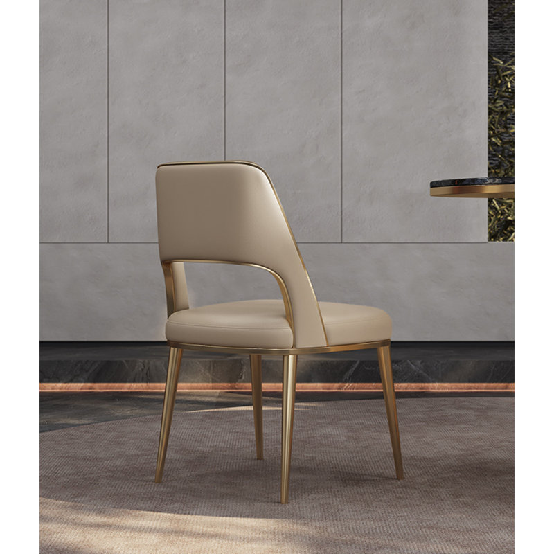 Chaise de salle à manger en acier inoxydable