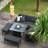 Liptak Outdoor Fabric Pulse Square Corner Dining Set - with Rising Table - Flanelle