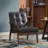 Chesterle 25''Wide Classic Upholstered Tufted Accent Chair With Solid Wood Legs-111076888