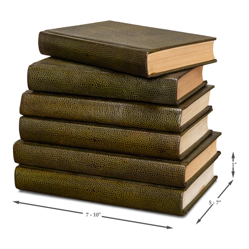 Shagreen Sports Decorative Book, Green