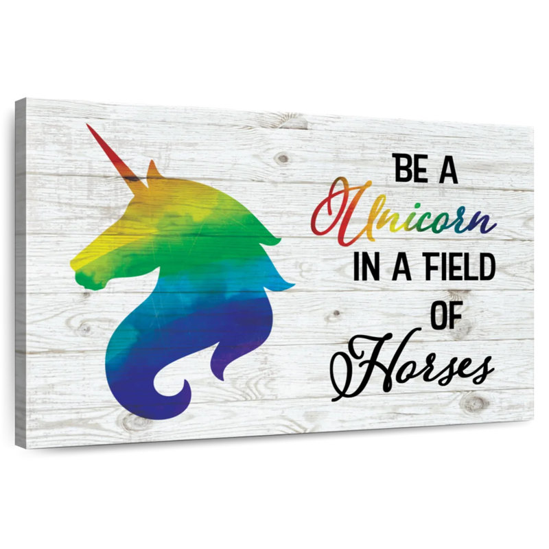 Citation de fierté licorne, H 16 po x l 24 po