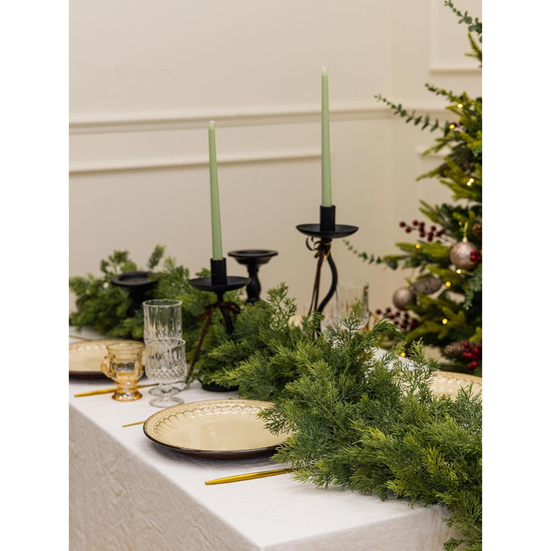 6FT Dark Green Artificial Pine Garland for Indoor and Outdoor Christmas Decor