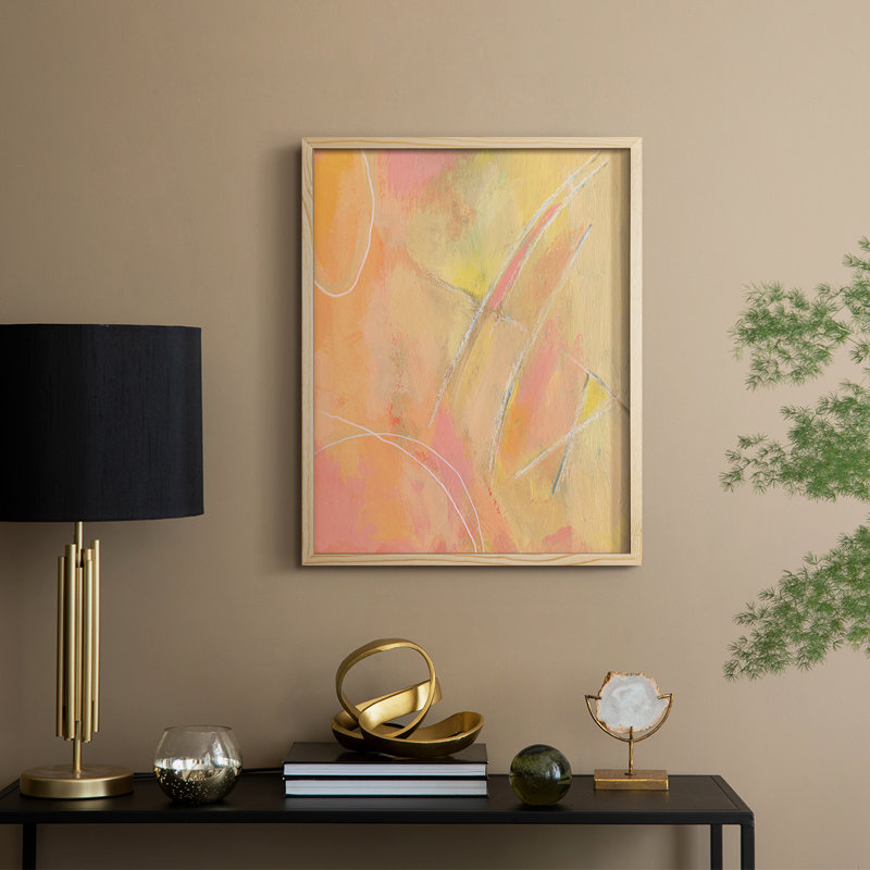 «Peach Bliss III», reproduction encadrée - bois massif, H 11 po x l 9 po