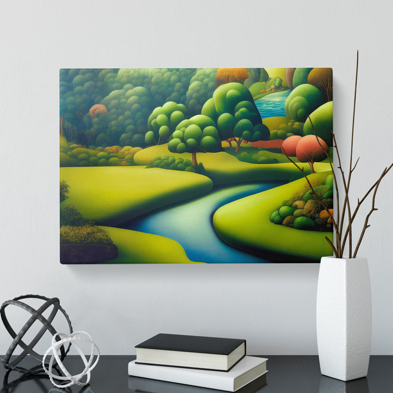 Majestic Forest Stream - Wrapped Canvas, 50cm H x 76cm W x 3cm D
