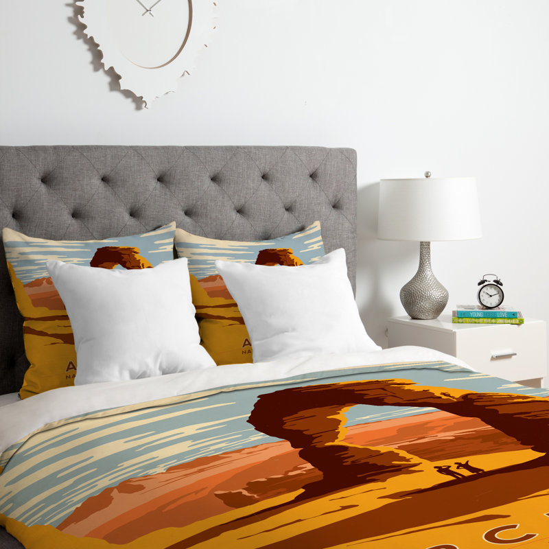 Ensemble de housse de couette Arches, Housse de couette simple / simple TG et 1 taie dé