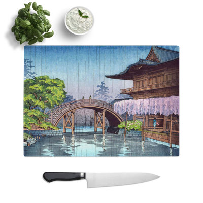 Glass Kameido Shrine by Tsuchiya Koitsu Chopping Board