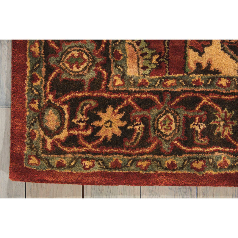 Tapis en laine touffeté à la main Bassham, Rond 8 pi