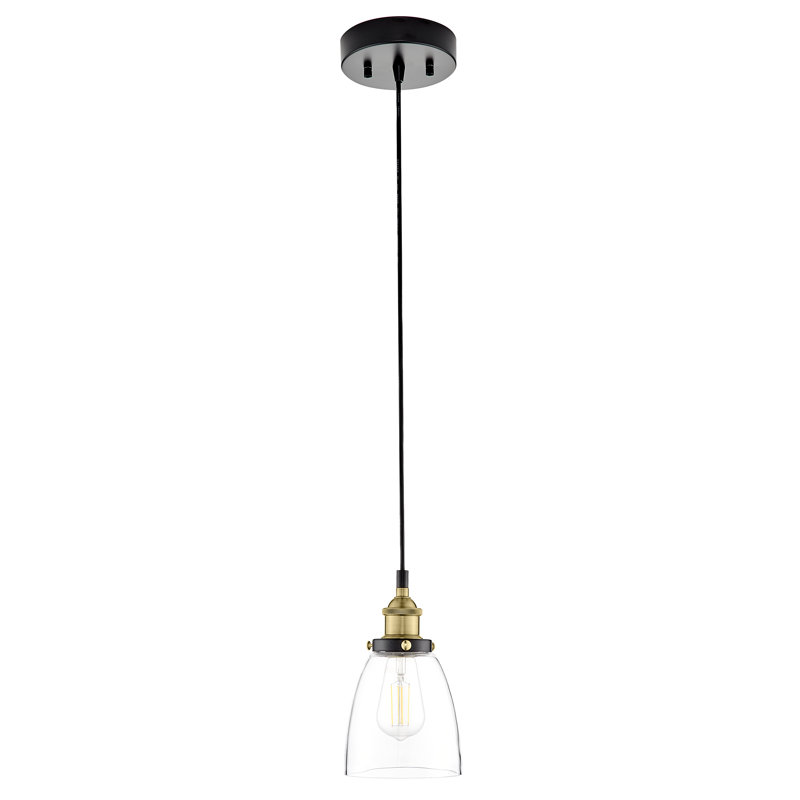 Luminaire suspendu en forme de cloche à 1 lumière Nazmiye, Antique