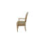 Chaise de salle à manger ovale à accoudoirs de style transitionnel
