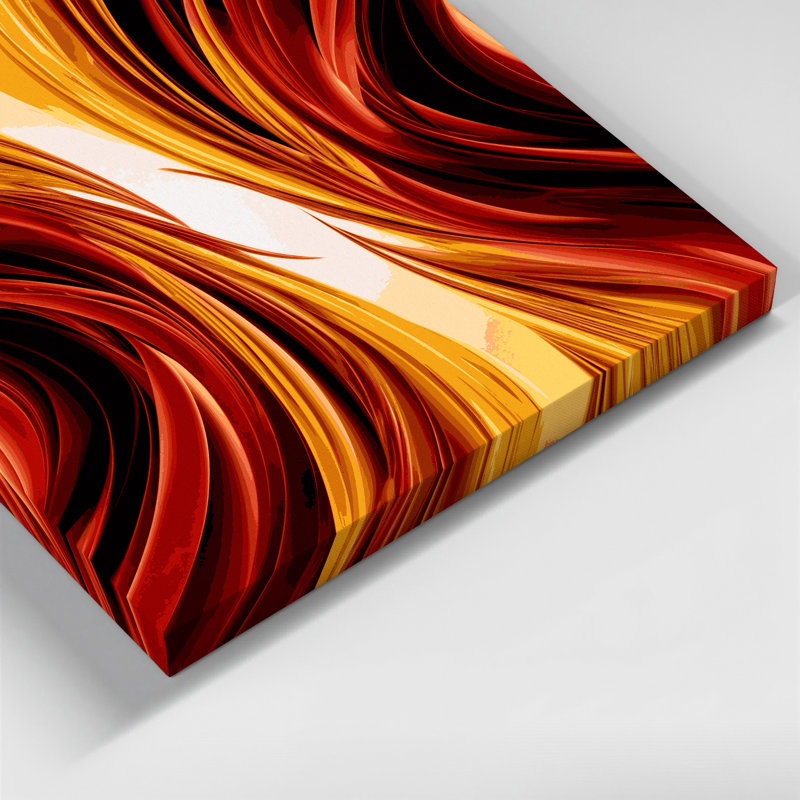 Gradient Abstract 2 Brown Canvas Wall Art, 8" H x 8" W