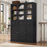 Menasha 70.8" H 5-Tier Tall Bookcase with 3 Drawers