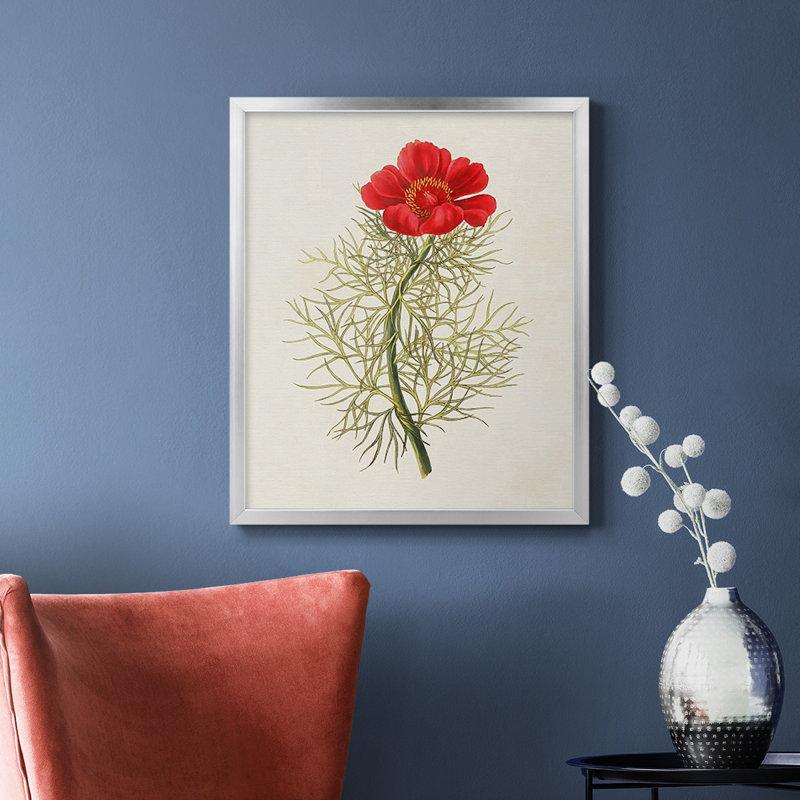 Fleurs de la saison VII, toile encadrée de qualité supérieure - prête à être accrochée, H 24 po x l 20 po, Argent