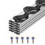 Serre à ressorts de serre et canal de verrouillage, ensemble de profilés en fil d'aluminium enduit de PVC de 6,56 pi et ensemble de profilés en alliage d'aluminium avec vis incluses, épaississement de 0,05 po, accessoires en poly film et toile d'ombrage