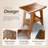 18" Acacia Shower Bench For Inside Shower - 450lbs Capacity Wooden Shower Stool Benches Waterproof For Shaving Legs - Bench Seat With Storage Towel Shelf For Bathroom-1465927781