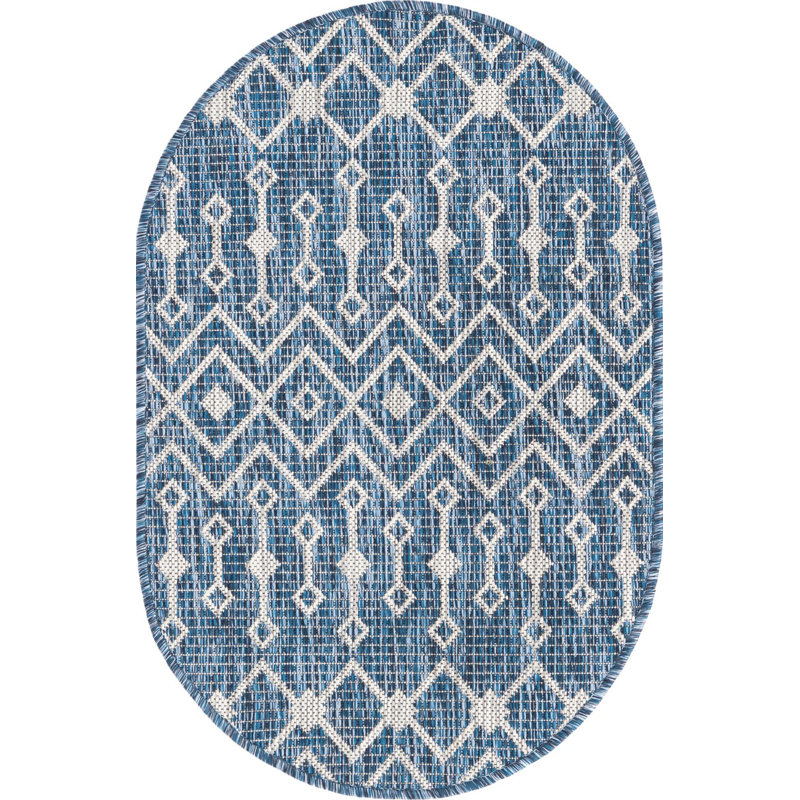 Tapis d'extérieur Preen couleur Lakeside, Ovale 2 pi x 3 pi