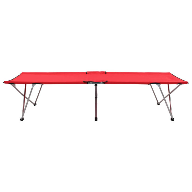Laci Folding Camping Bed, Red