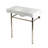 Kingston Brass Imperial 36-Inch Ceramic Console Sink with Stainless Steel Legs (8-Inch, 3-Hole)-100522552-100522551