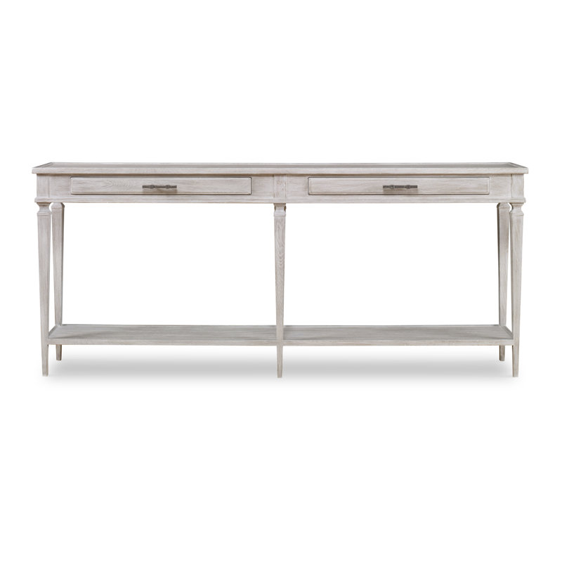Camden 80 in. Solid Wood Console Table, White Rustic