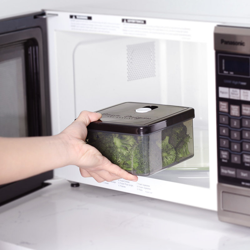 Ensemble de rangement à repas carré pour 2 contenants, Noir