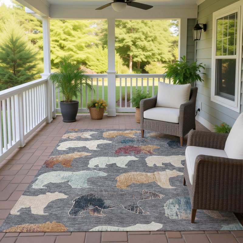 Machine Washable Indoor/Outdoor Chantille ACN2338 Lodge Rug, Rectangle 8' x 10'