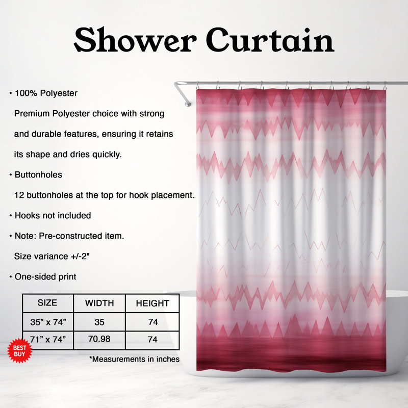 Pink Drift - Premium Shower Curtain, 74"H x 71"W
