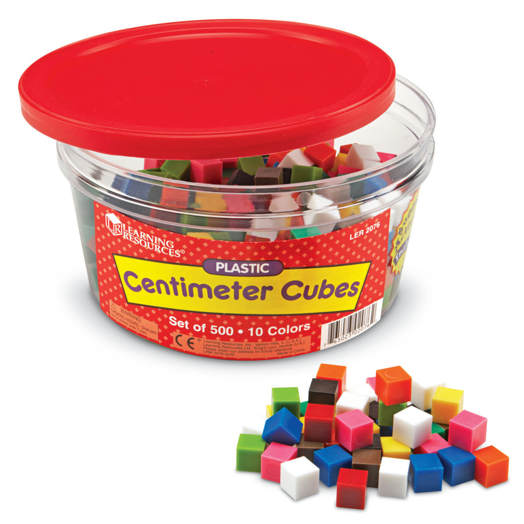 500 Piece Centimeter Cubes 10 Colors Learning Resources