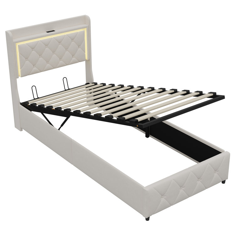 Ottoman Storage Bed, European Single (90 x 200 cm)