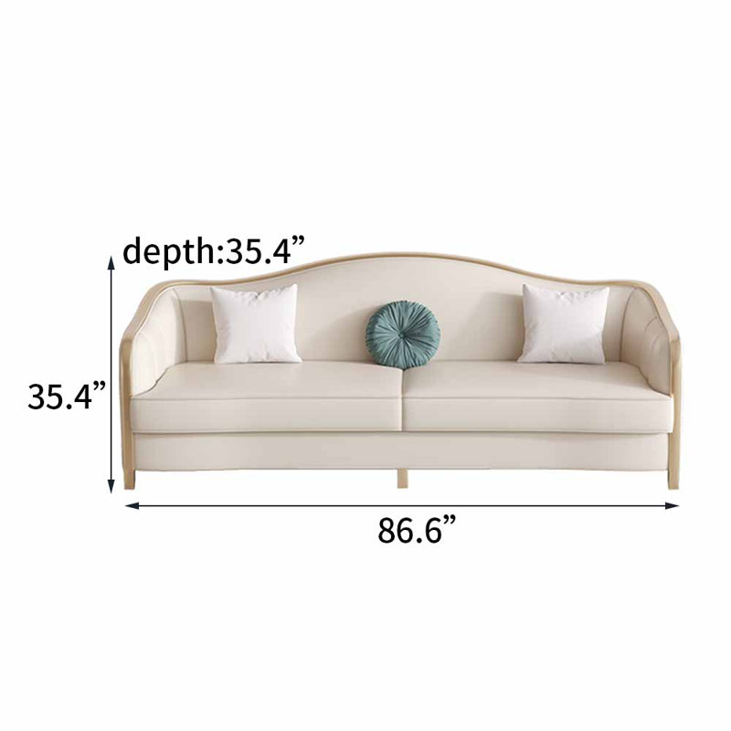 86.6'' Leather Sofa