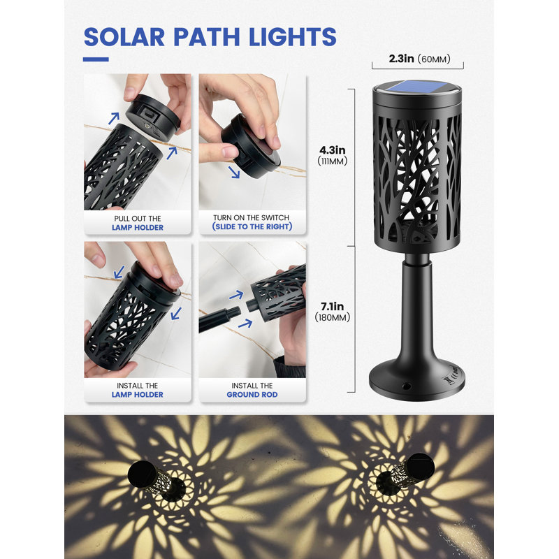 Éclairage de sentier intégré solaire à basse tension SO-1