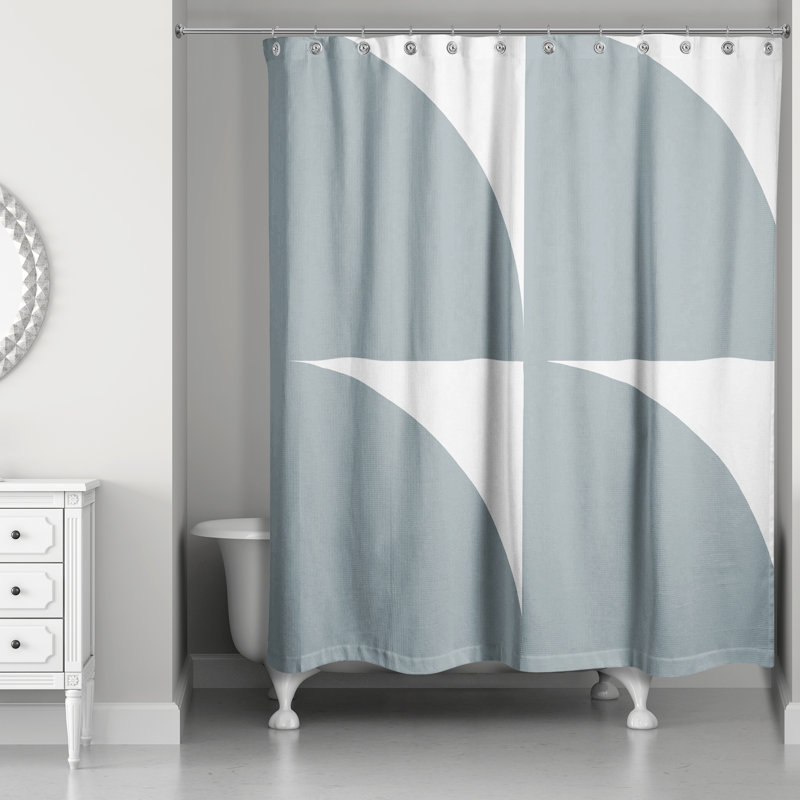 Rideau de douche simple géométrique Hulcott