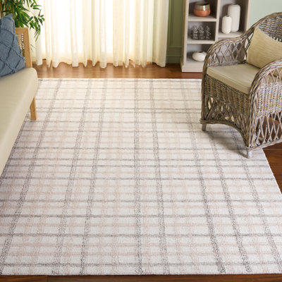 Plaid Wool Hand Tufted Area Rug