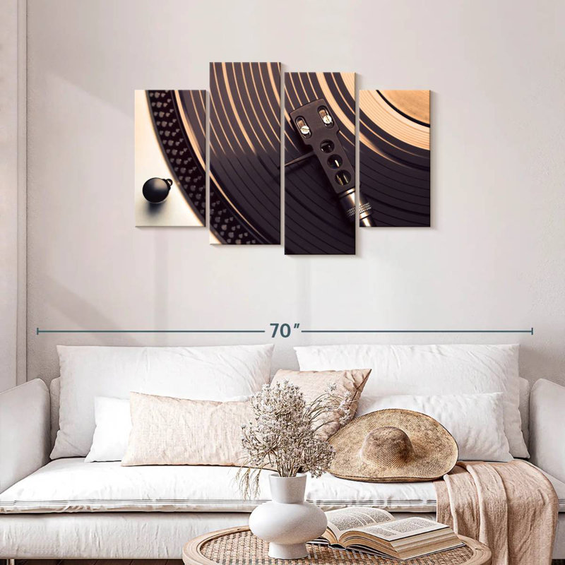 Vinyl On Turntable, 27" H x 43" W