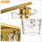 3-Light 23 in. Gold Vanity Light with Hammered Clear Glass Shades-1053808730-1066377503