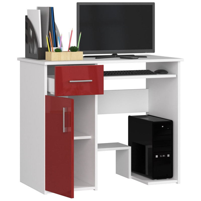 Eldrida Computer Desk, Red